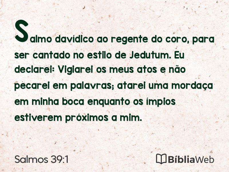 Salmos 39:1 em imagem para compartilhar