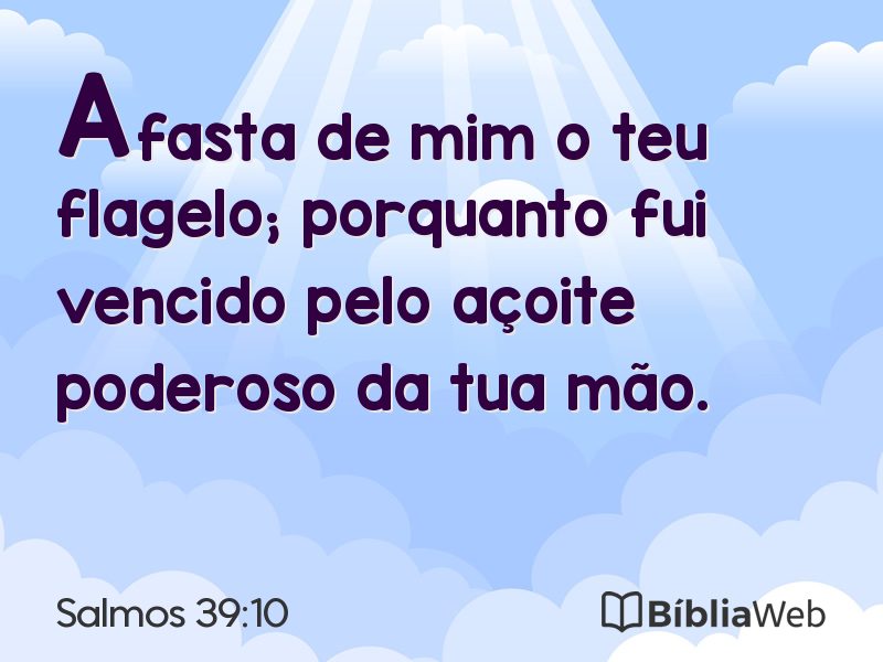 Salmos 39:10 em imagem para compartilhar