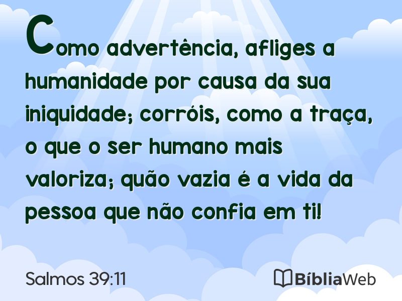 Salmos 39:11 em imagem para compartilhar