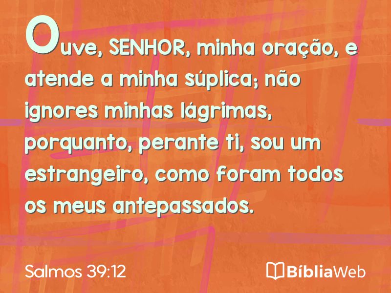 Salmos 39:12 em imagem para compartilhar