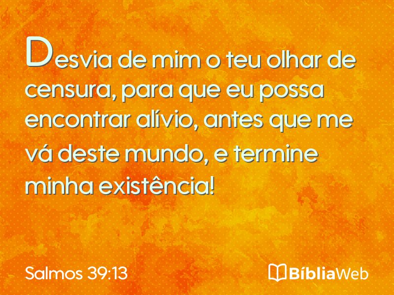 Salmos 39:13 em imagem para compartilhar