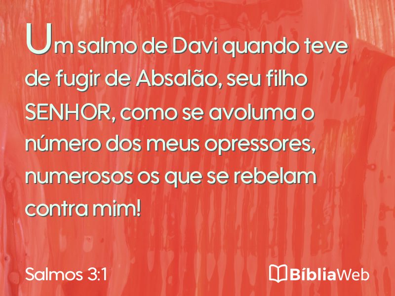 Salmos 3:1 em imagem para compartilhar