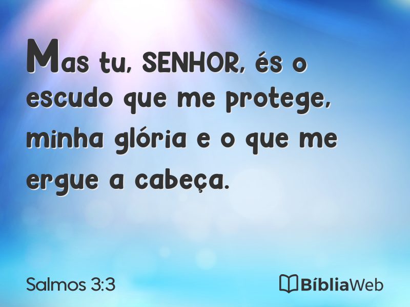 Salmos 3:3 em imagem para compartilhar