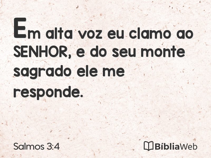 Salmos 3:4 em imagem para compartilhar