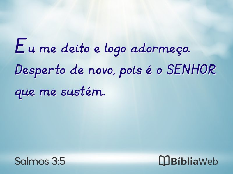 Salmos 3:5 em imagem para compartilhar