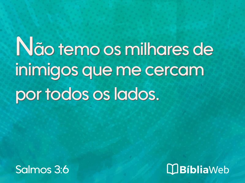 Salmos 3:6 em imagem para compartilhar