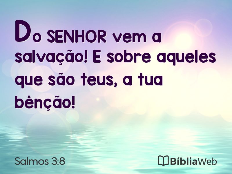 Salmos 3:8 em imagem para compartilhar