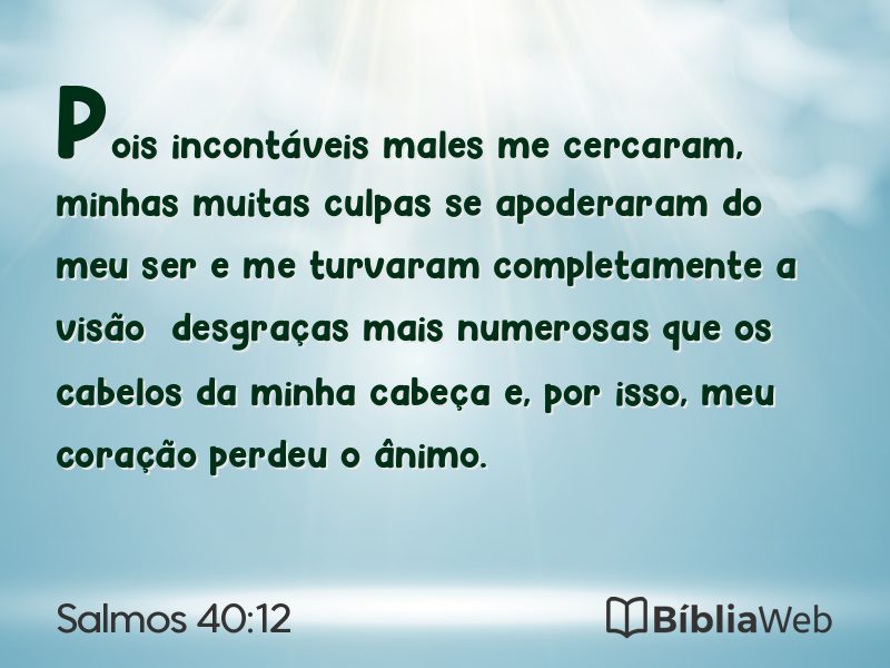 Salmos 40:12 em imagem para compartilhar