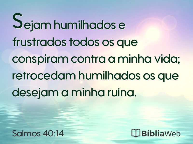 Salmos 40:14 em imagem para compartilhar