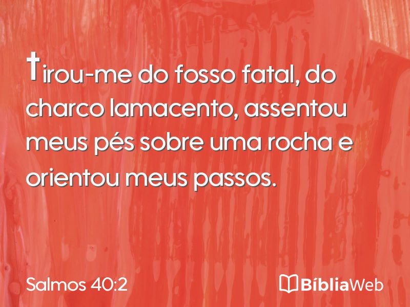 Salmos 40:2 em imagem para compartilhar