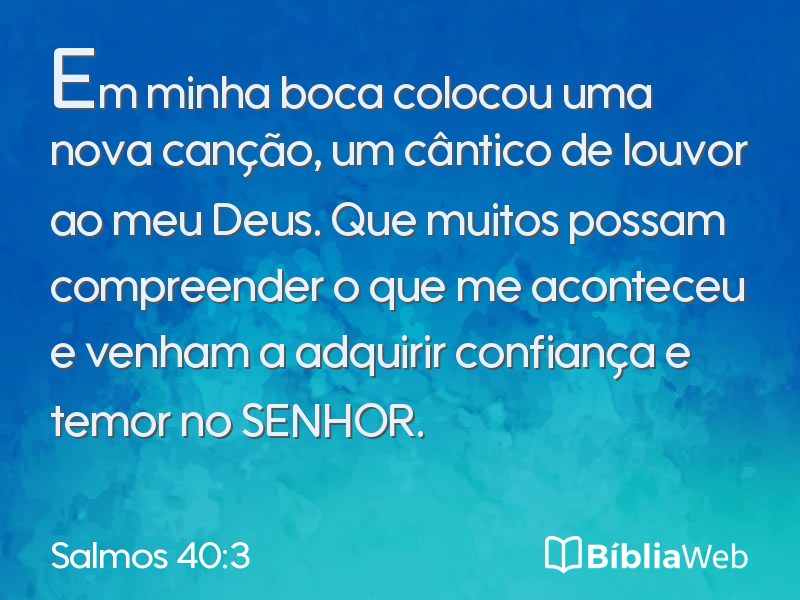 Salmos 40:3 em imagem para compartilhar