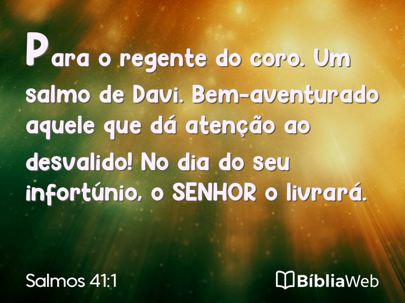 Salmos 41:1 em imagem para compartilhar