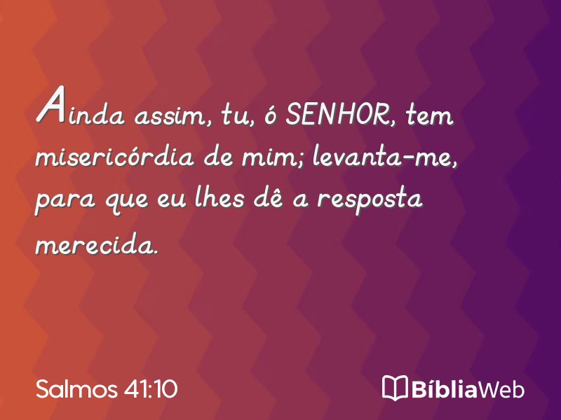 Salmos 41:10 em imagem para compartilhar
