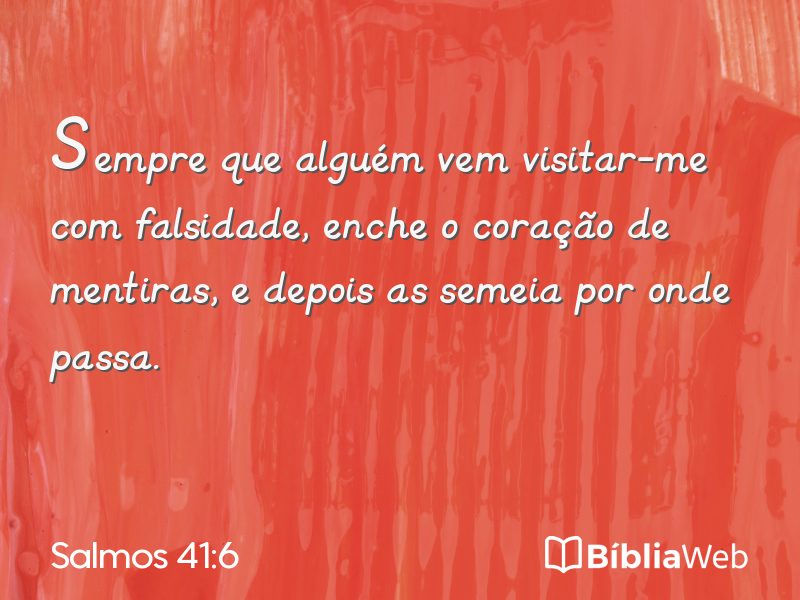 Salmos 41:6 em imagem para compartilhar