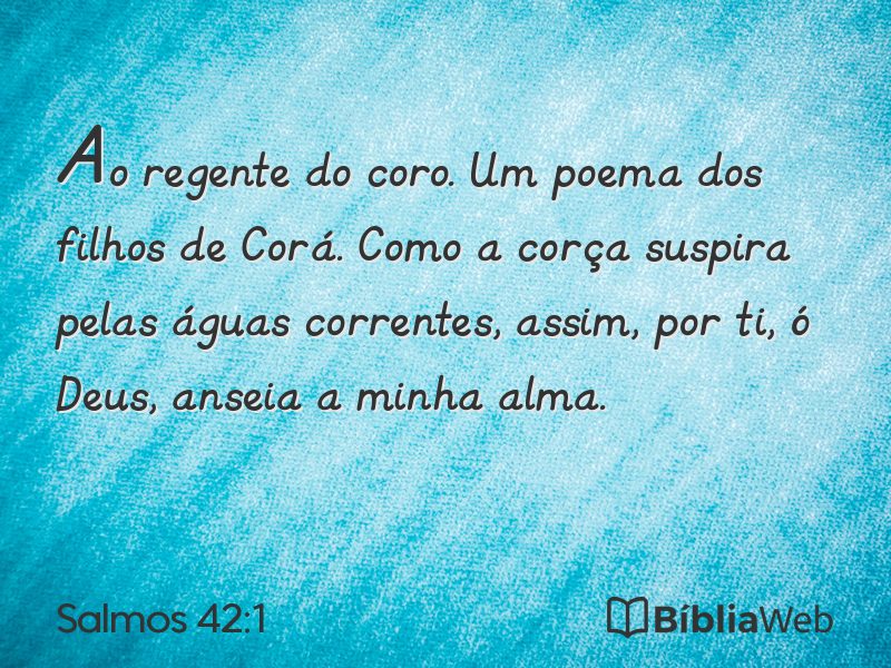 Salmos 42:1 em imagem para compartilhar