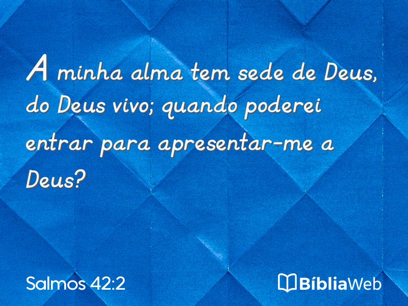 Salmos 42:2 em imagem para compartilhar