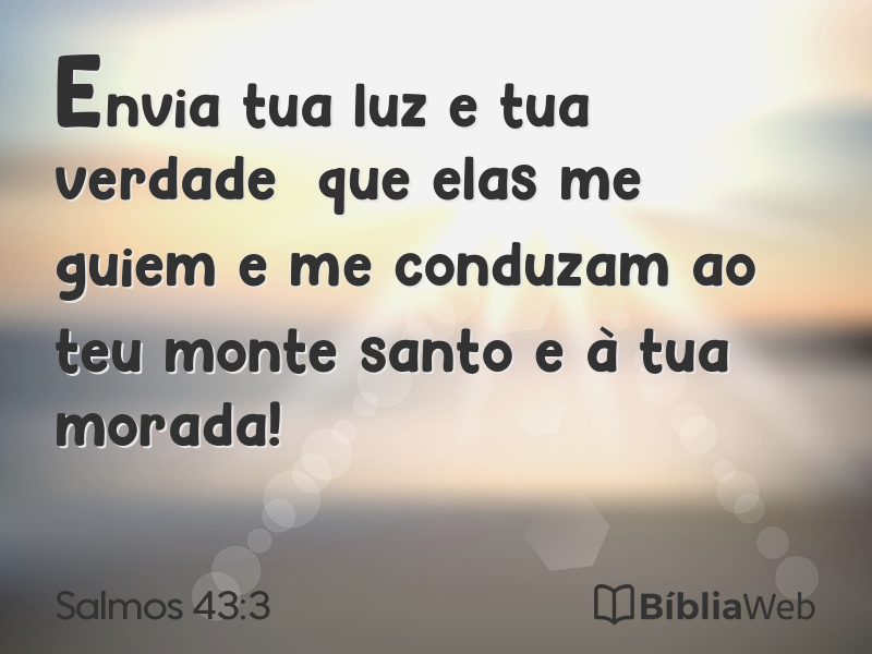 Salmos 43:3 em imagem para compartilhar