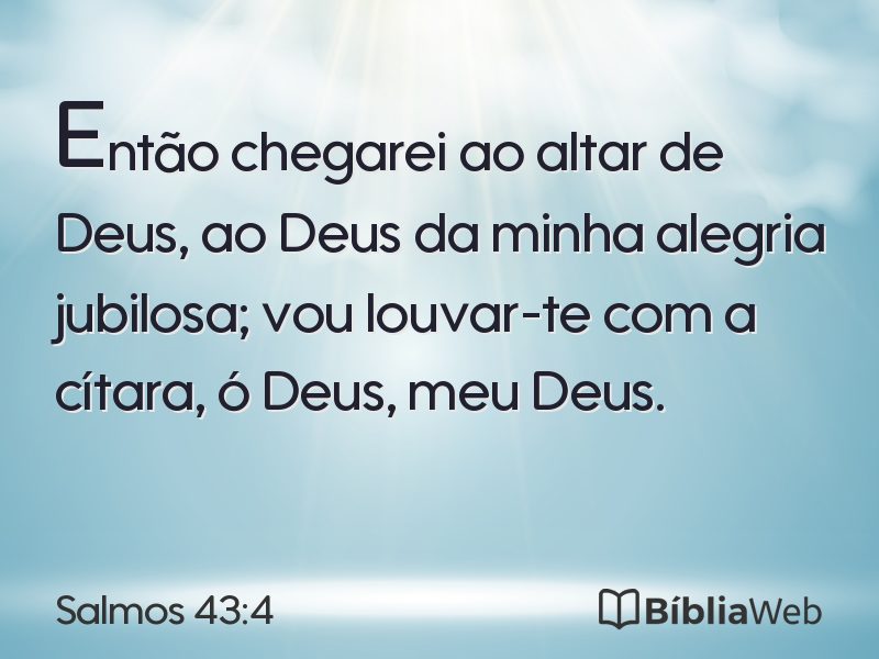 Salmos 43:4 em imagem para compartilhar