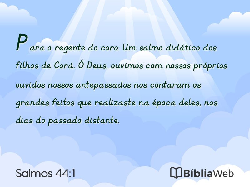 Salmos 44:1 em imagem para compartilhar