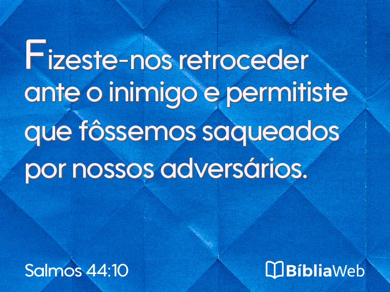 Salmos 44:10 em imagem para compartilhar