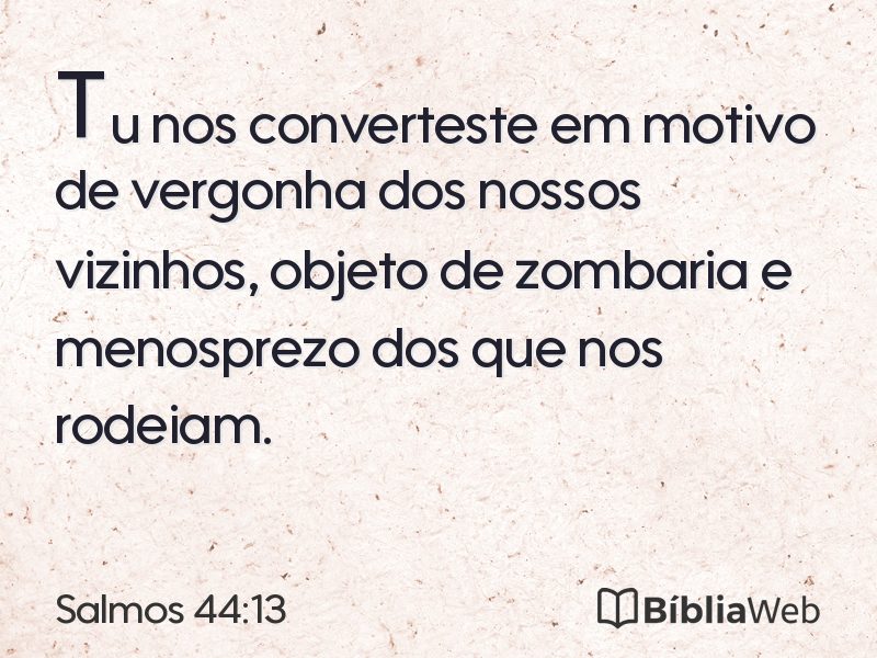 Salmos 44:13 em imagem para compartilhar