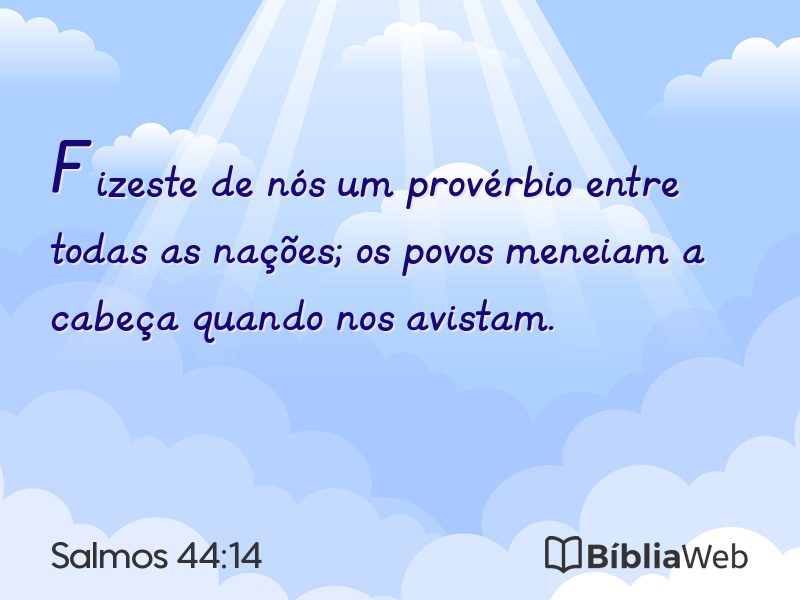 Salmos 44:14 em imagem para compartilhar