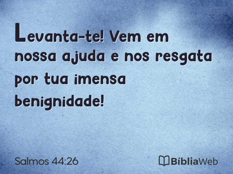 Salmos 44:26 em imagem para compartilhar
