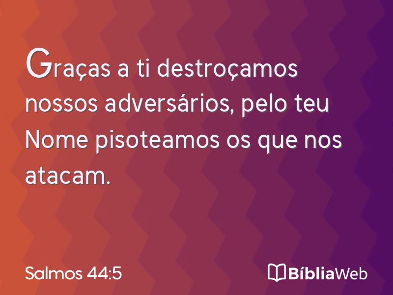 Salmos 44:5 em imagem para compartilhar