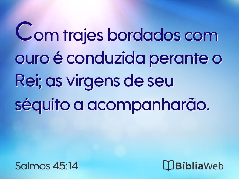 Salmos 45:14 em imagem para compartilhar
