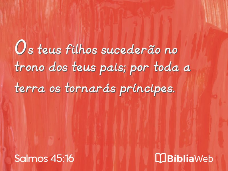 Salmos 45:16 em imagem para compartilhar