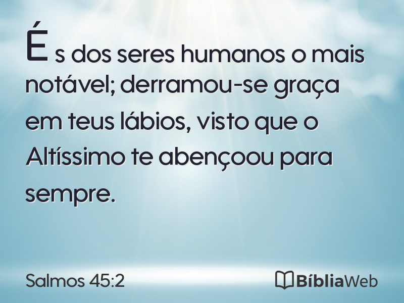 Salmos 45:2 em imagem para compartilhar