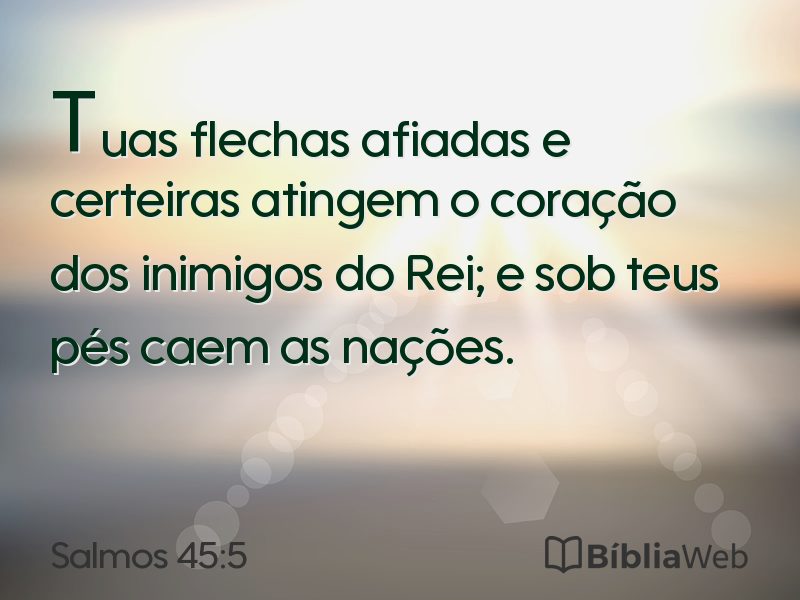 Salmos 45:5 em imagem para compartilhar