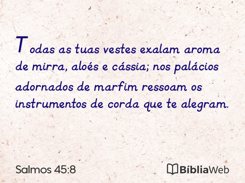 Salmos 45:8 em imagem para compartilhar