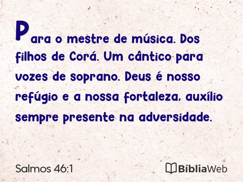 Salmos 46:1 em imagem para compartilhar