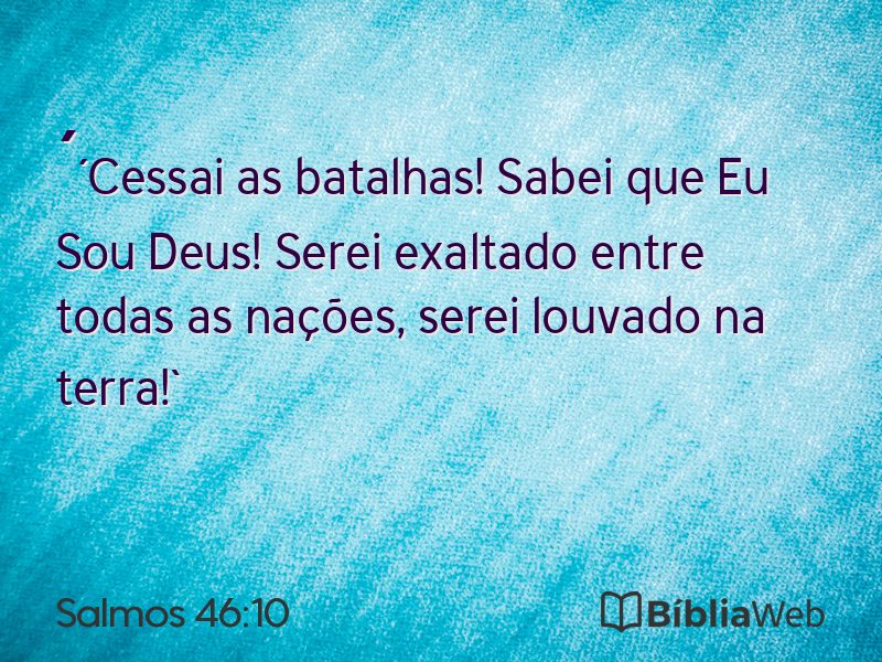 Salmos 46:10 em imagem para compartilhar