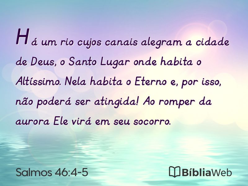 Salmos 46:4-5 em imagem para compartilhar
