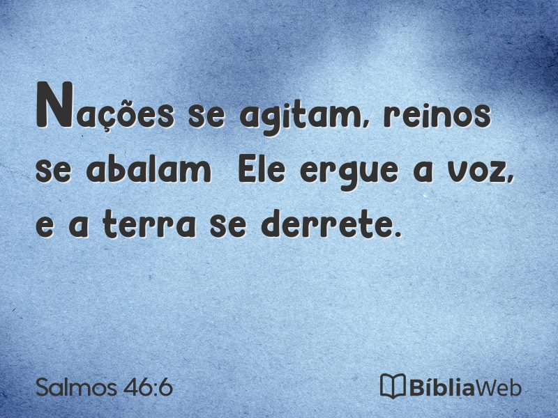 Salmos 46:6 em imagem para compartilhar