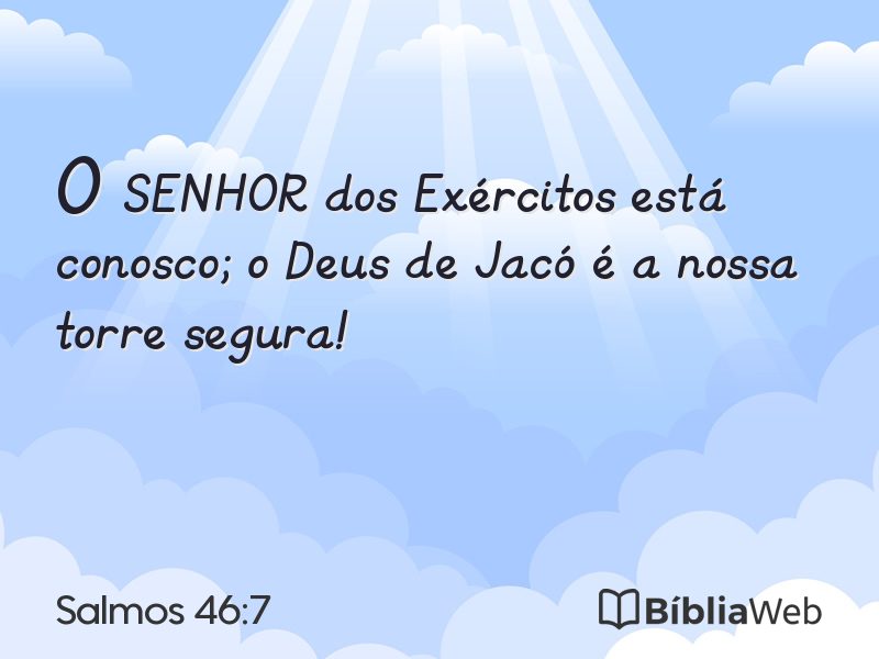 Salmos 46:7 em imagem para compartilhar