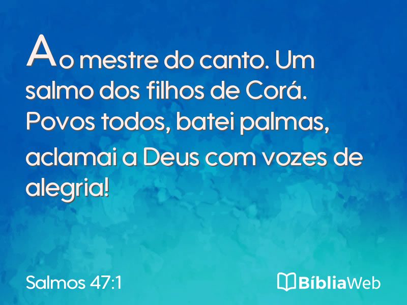 Salmos 47:1 em imagem para compartilhar