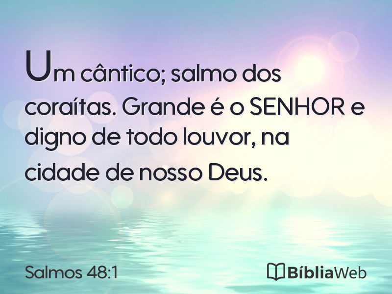Salmos 48:1 em imagem para compartilhar