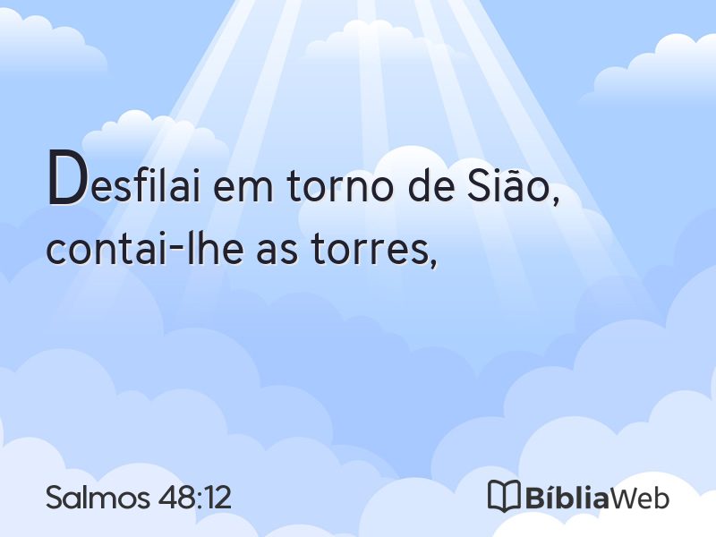 Salmos 48:12 em imagem para compartilhar