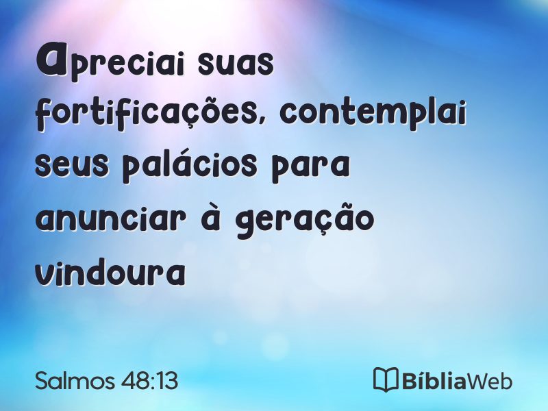 Salmos 48:13 em imagem para compartilhar