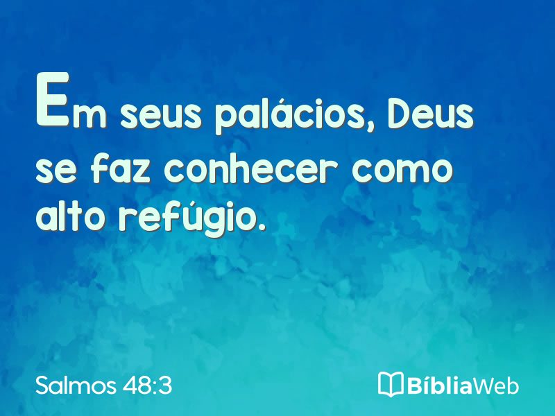 Salmos 48:3 em imagem para compartilhar