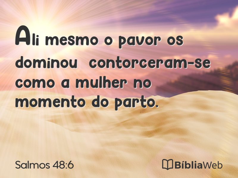 Salmos 48:6 em imagem para compartilhar
