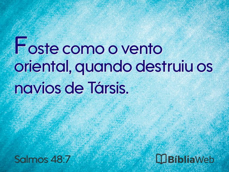 Salmos 48:7 em imagem para compartilhar