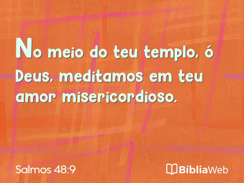 Salmos 48:9 em imagem para compartilhar