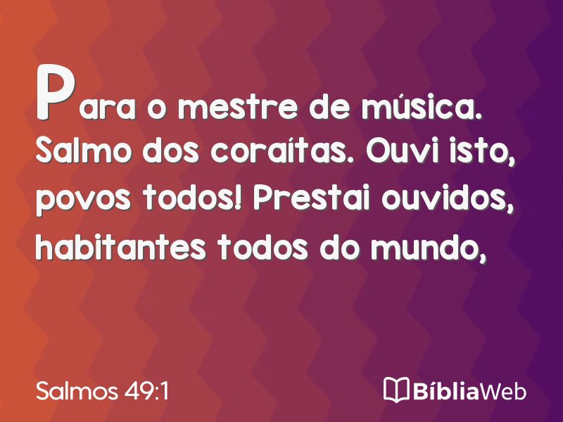 Salmos 49:1 em imagem para compartilhar