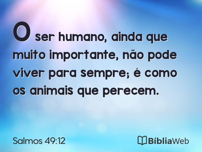 Salmos 49:12 em imagem para compartilhar