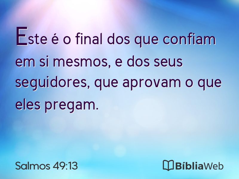 Salmos 49:13 em imagem para compartilhar