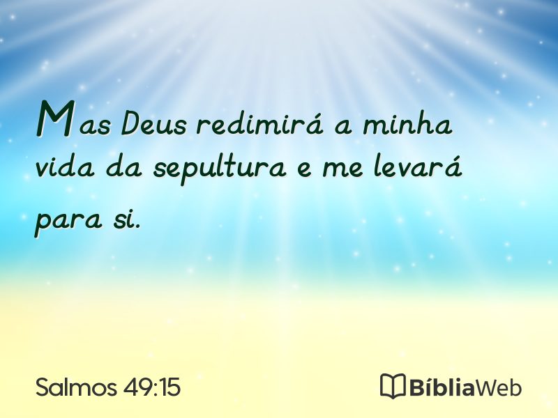 Salmos 49:15 em imagem para compartilhar